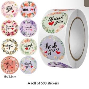 Thank you stickers 500 included in the roll